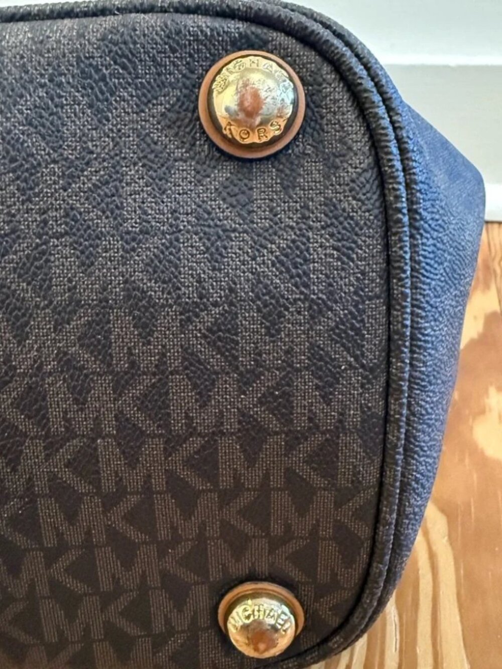 Michael Kors Jet Set Large Travel Shoulder Signature Tote Brown/Tan EUC - Picture 7 of 15